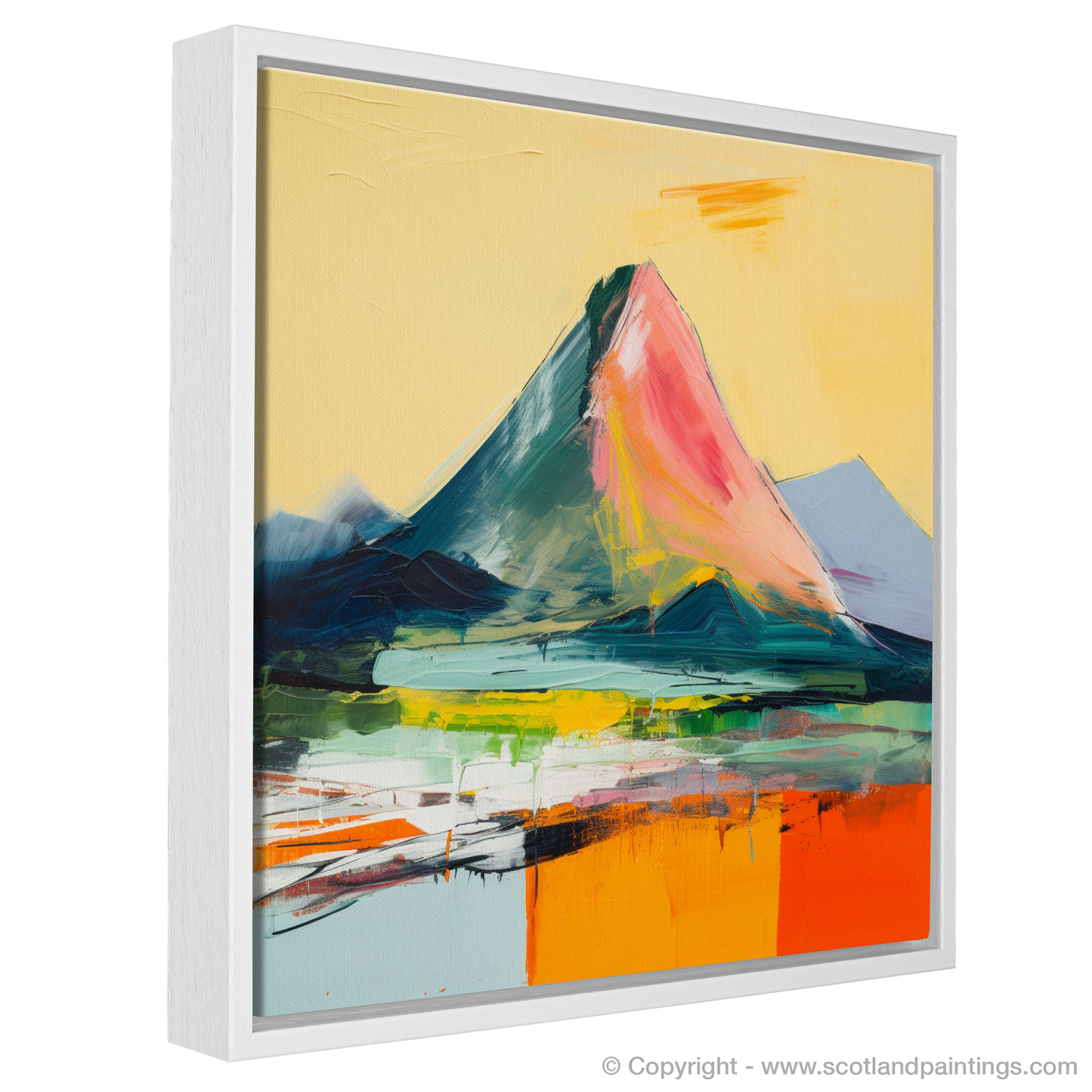 Painting and Art Print of Beinn Dòrain entitled "Vibrant Essence of Beinn Dòrain".