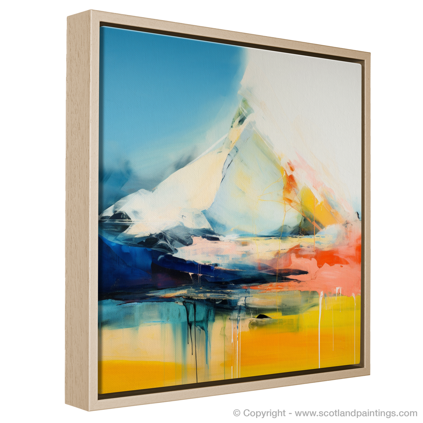 Painting and Art Print of Ben More entitled "Dancing Colours of Ben More: An Abstract Highland Symphony".