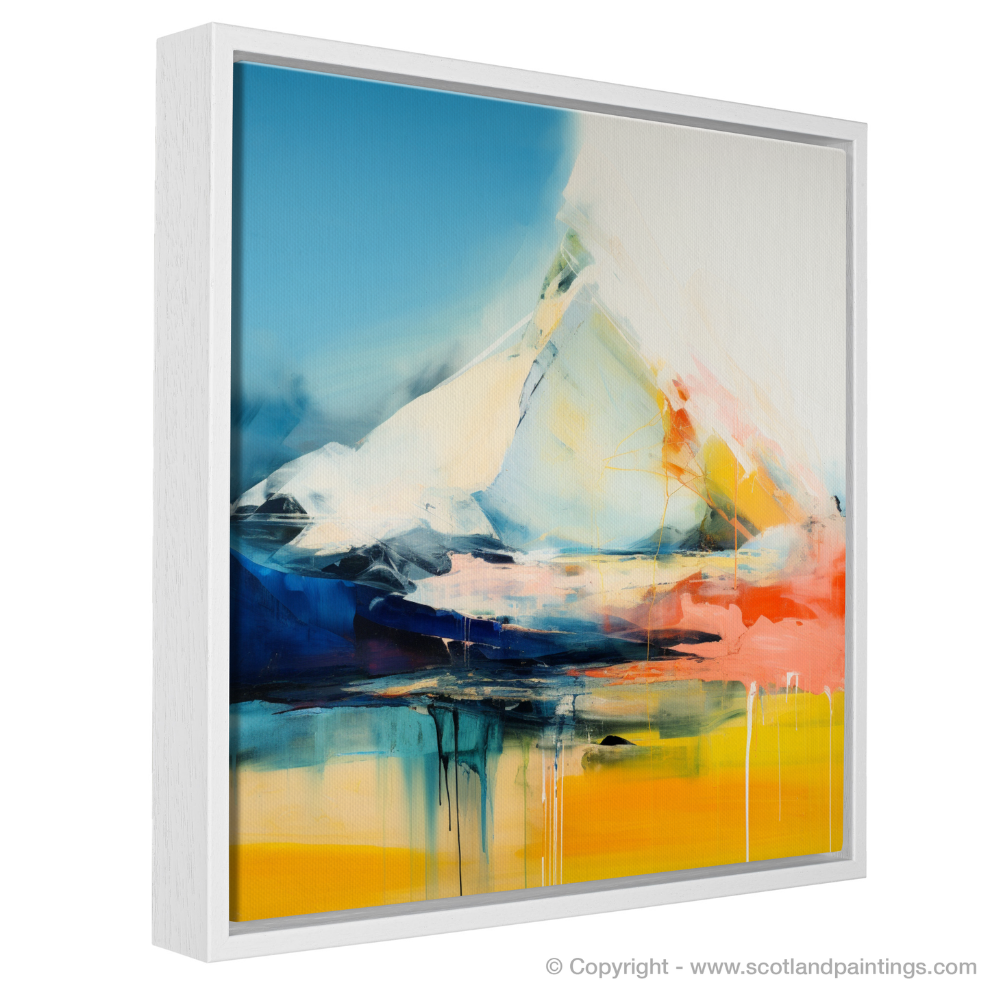 Painting and Art Print of Ben More entitled "Dancing Colours of Ben More: An Abstract Highland Symphony".