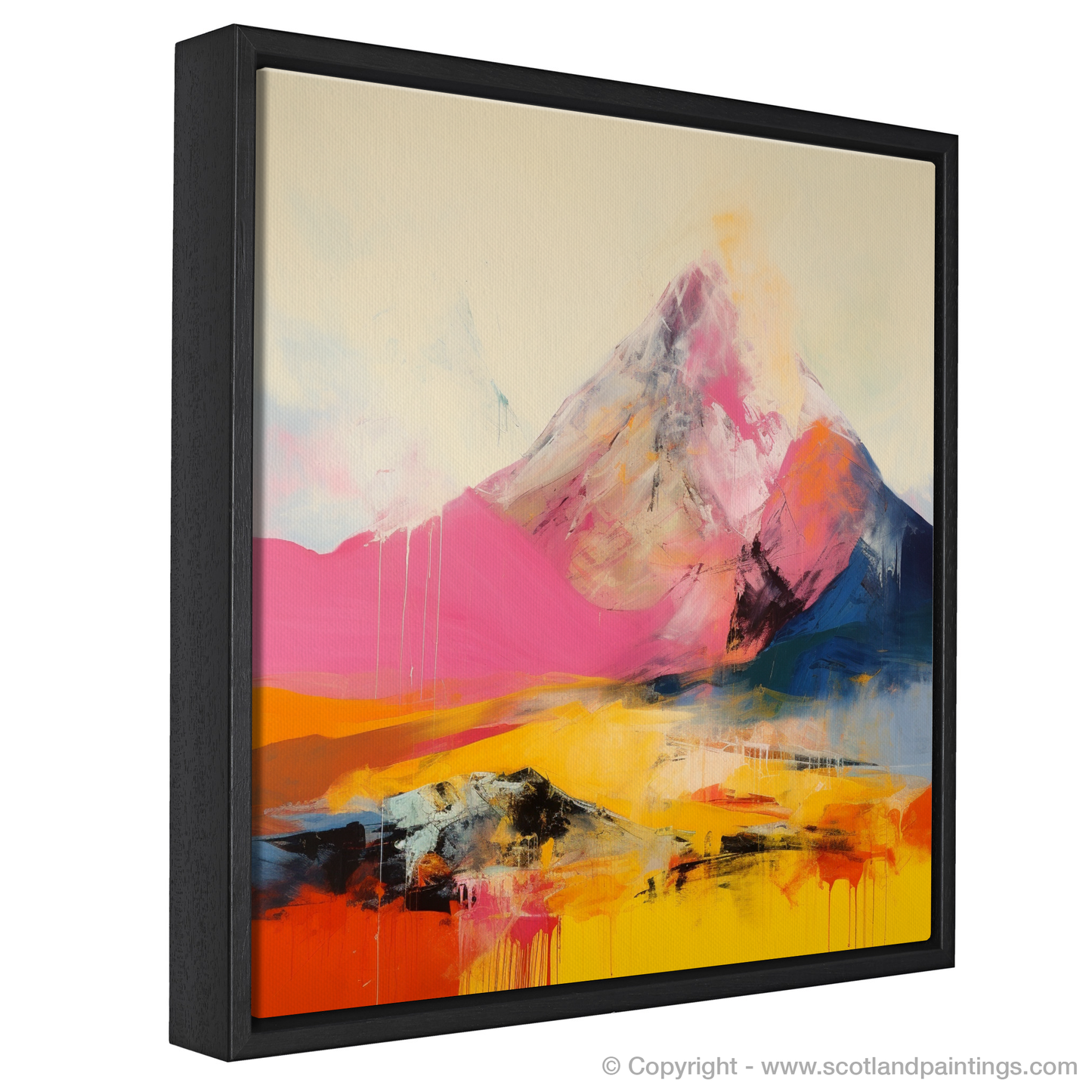 Painting and Art Print of Stob Dearg (Buachaille Etive Mòr) entitled "Abstract Majesty of Stob Dearg".