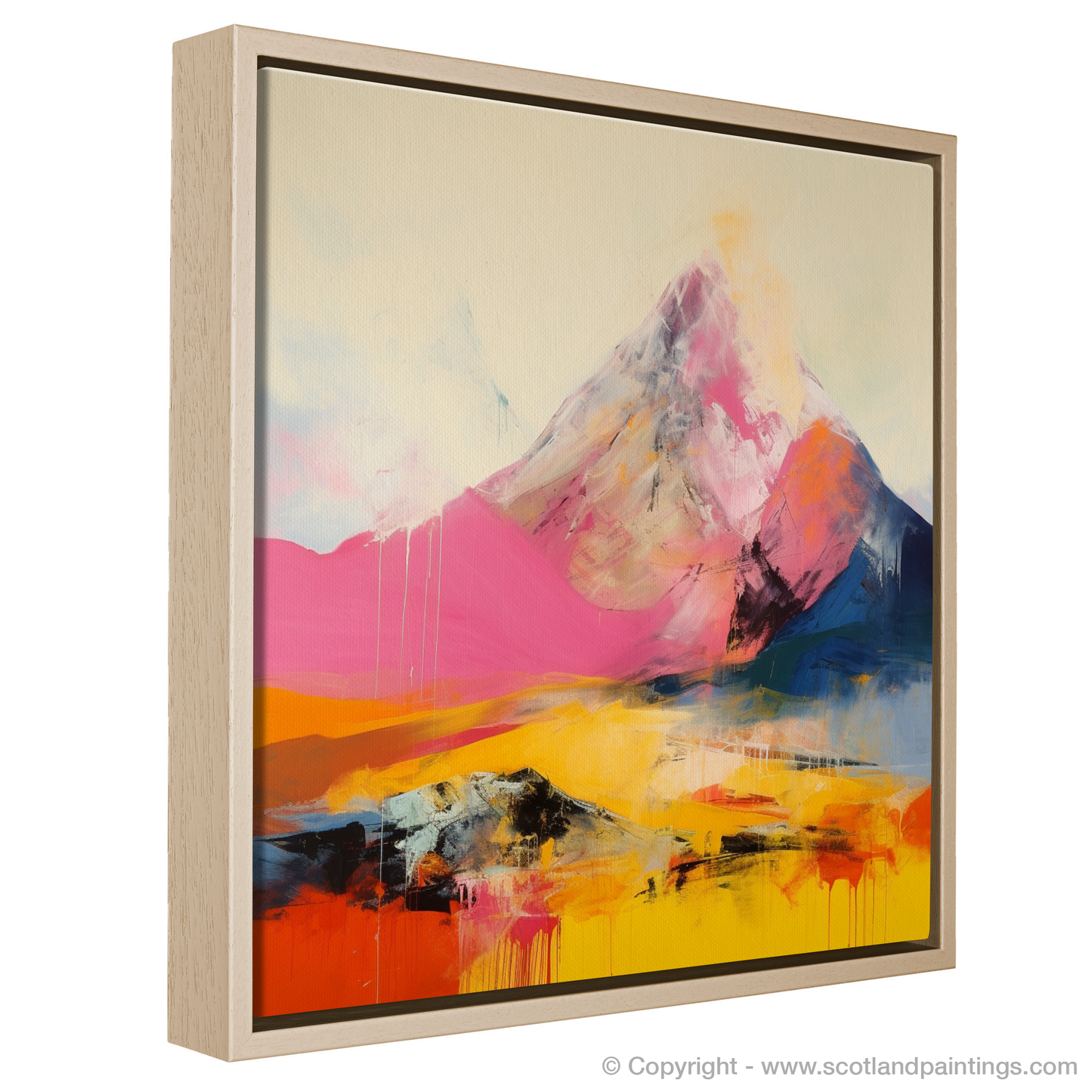 Painting and Art Print of Stob Dearg (Buachaille Etive Mòr) entitled "Abstract Majesty of Stob Dearg".