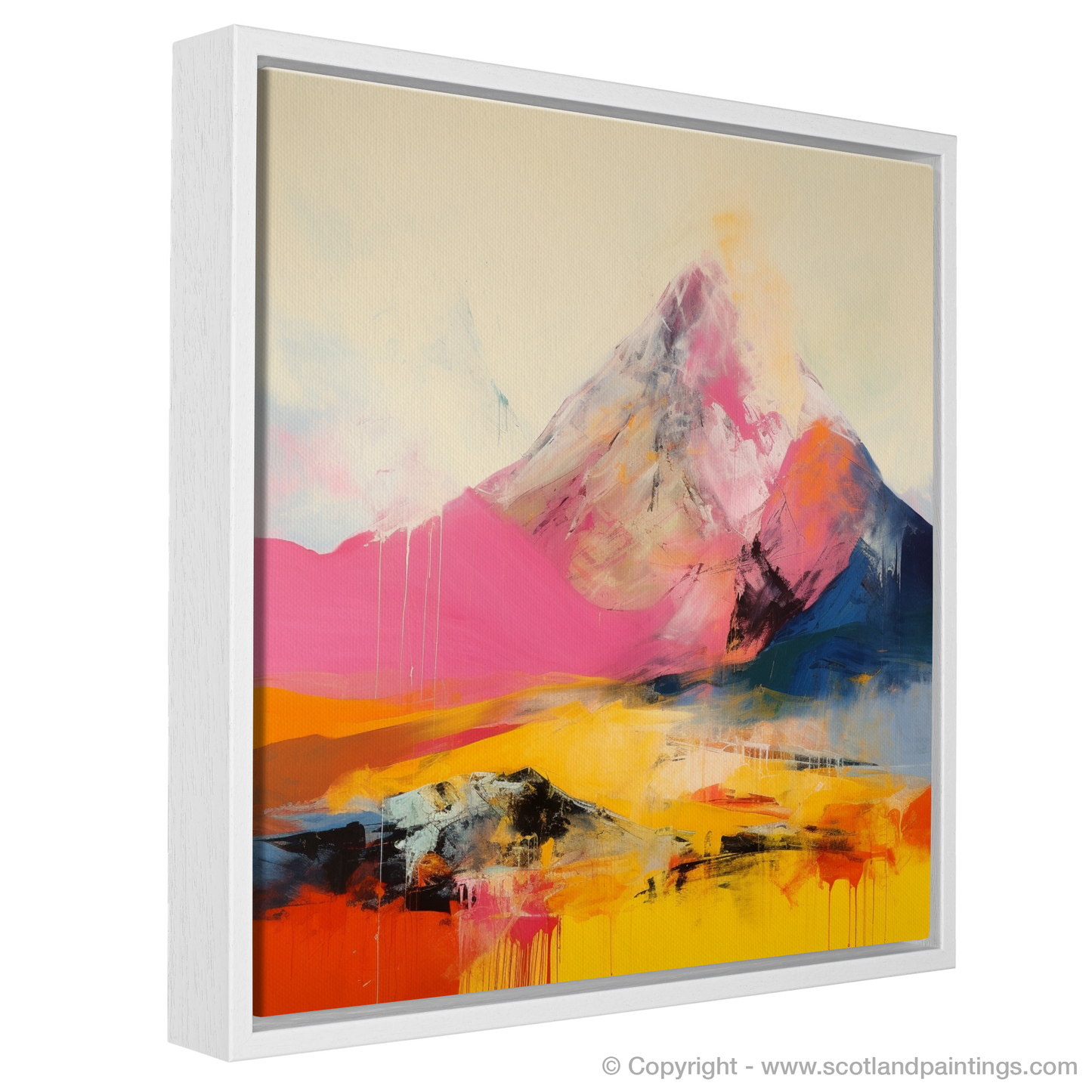 Painting and Art Print of Stob Dearg (Buachaille Etive Mòr) entitled "Abstract Majesty of Stob Dearg".