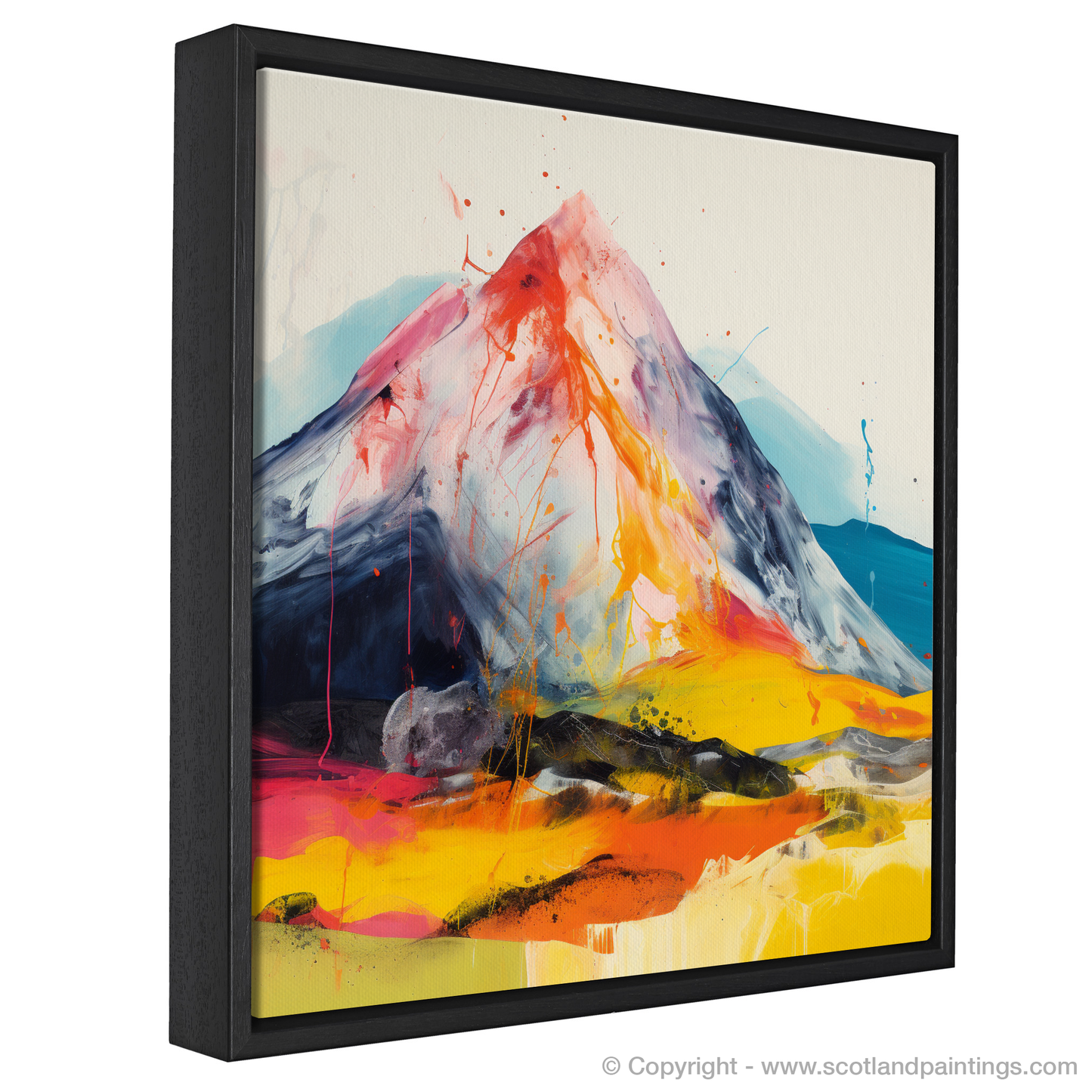 Painting and Art Print of Stob Dearg (Buachaille Etive Mòr) entitled "Majestic Stob Dearg: A Highland Abstract".