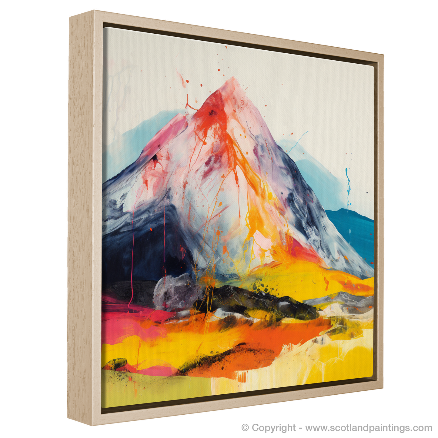 Painting and Art Print of Stob Dearg (Buachaille Etive Mòr) entitled "Majestic Stob Dearg: A Highland Abstract".