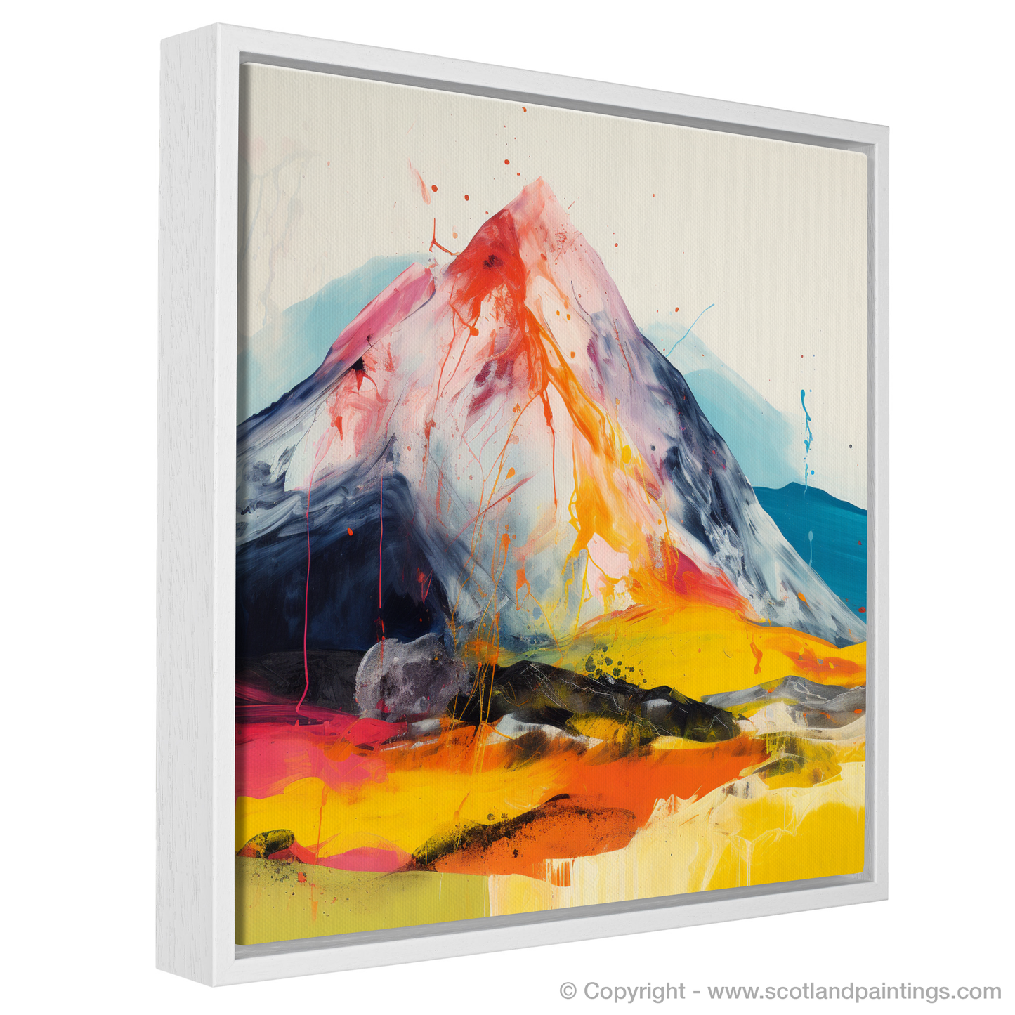 Painting and Art Print of Stob Dearg (Buachaille Etive Mòr) entitled "Majestic Stob Dearg: A Highland Abstract".