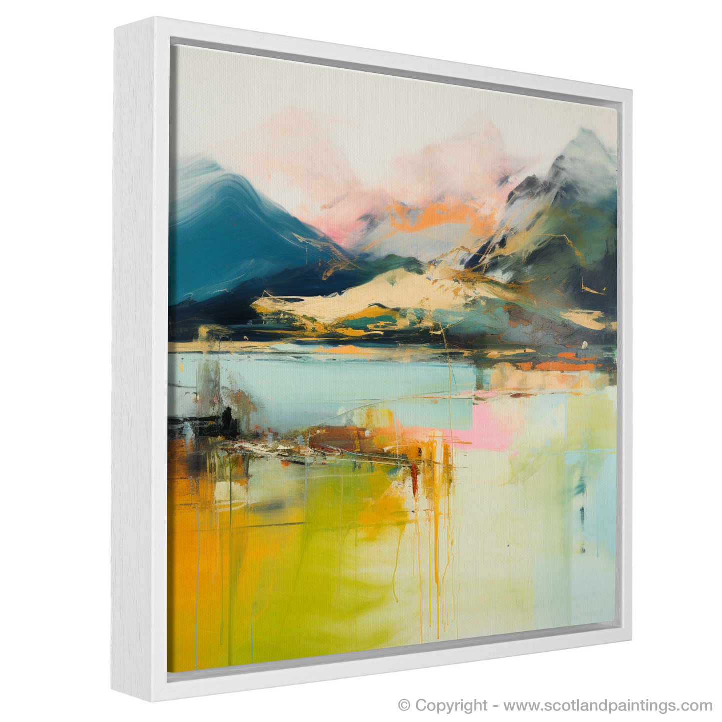 Painting and Art Print of Ben Vorlich (Loch Earn) entitled "Abstract Ben Vorlich: A Highland Dream".