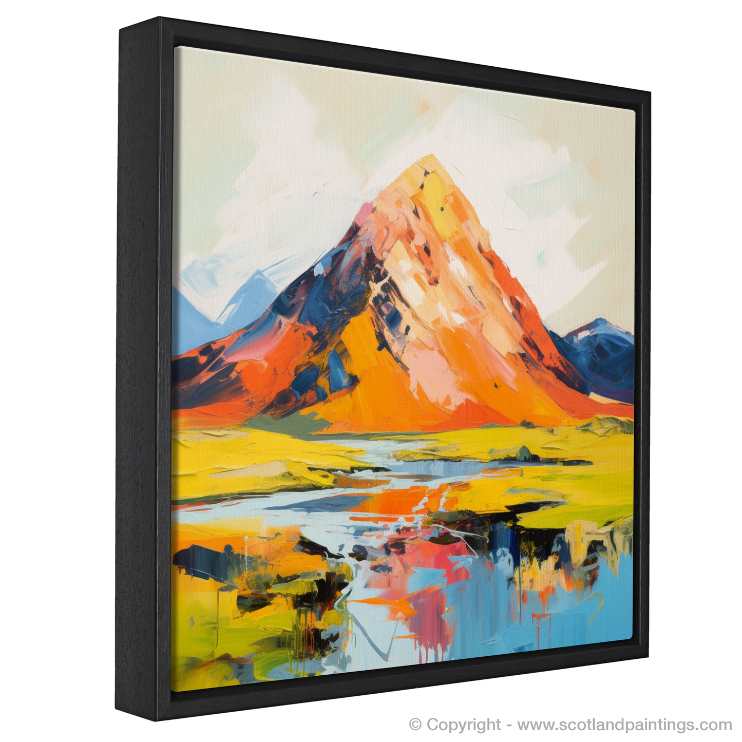 Painting and Art Print of Stob Dearg (Buachaille Etive Mòr) entitled "Abstract Essence of Stob Dearg".