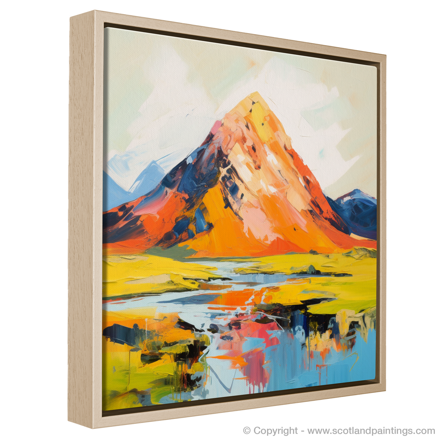 Painting and Art Print of Stob Dearg (Buachaille Etive Mòr) entitled "Abstract Essence of Stob Dearg".