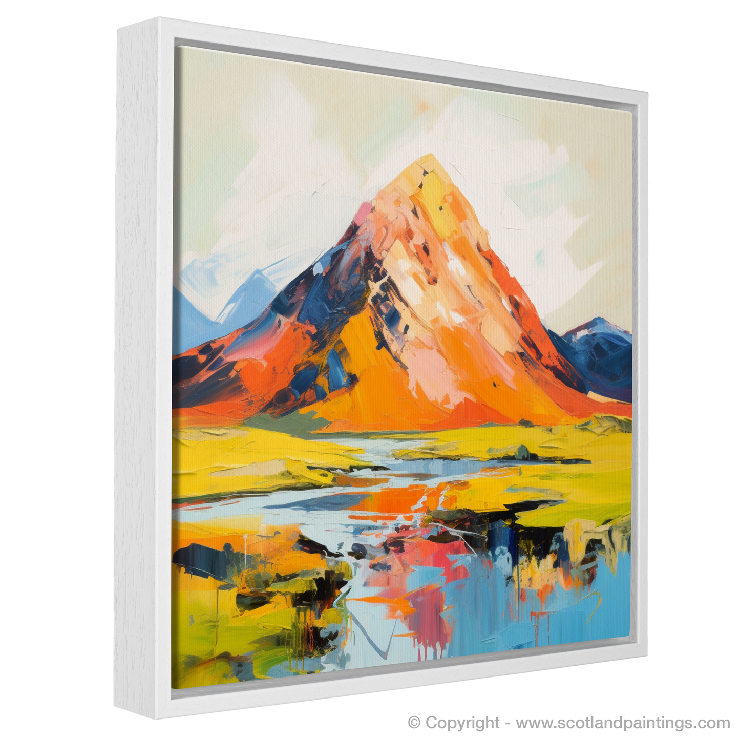 Painting and Art Print of Stob Dearg (Buachaille Etive Mòr) entitled "Abstract Essence of Stob Dearg".