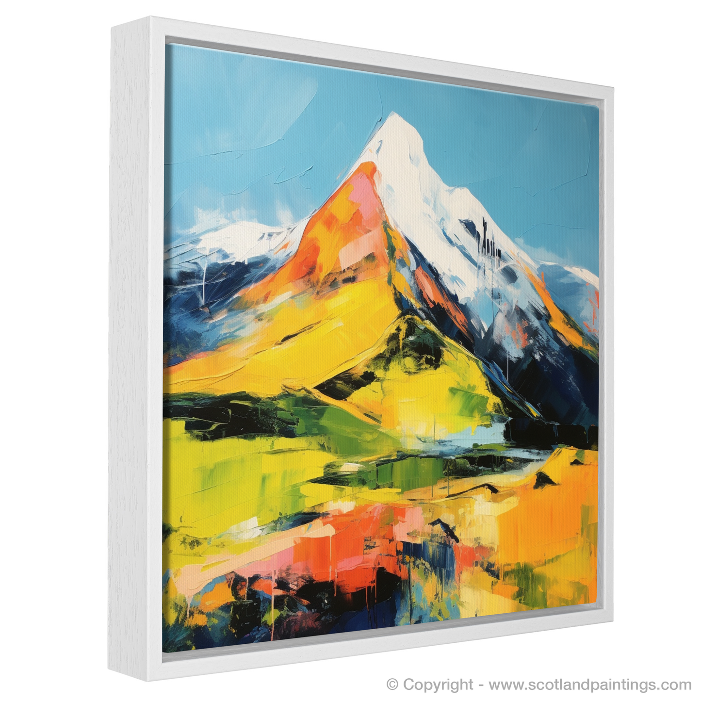 Painting and Art Print of Stob Dearg (Buachaille Etive Mòr) entitled "Abstract Impressions of Stob Dearg".