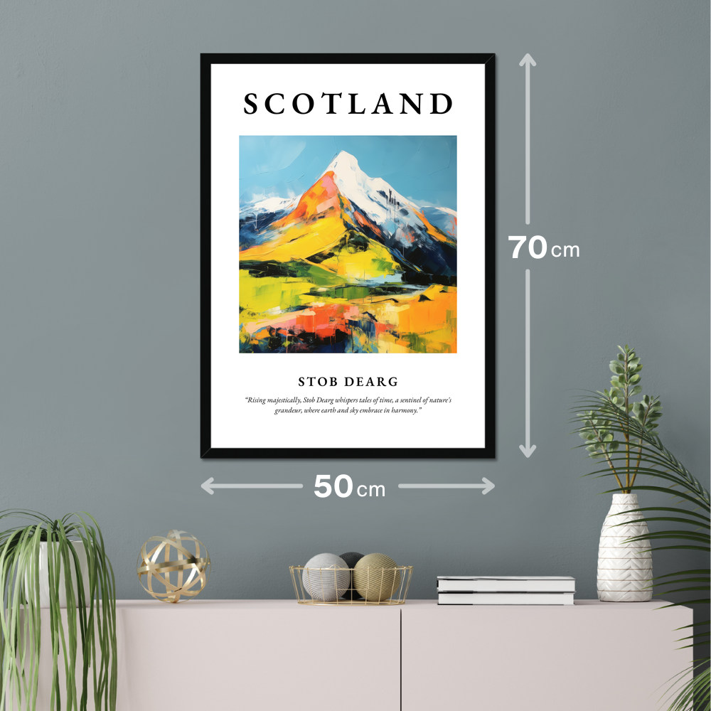 Poster of Stob Dearg hanging on a wall