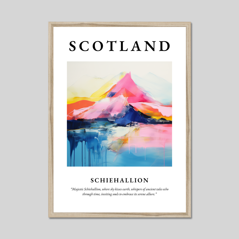 Poster in a natural frame with the word Scotland