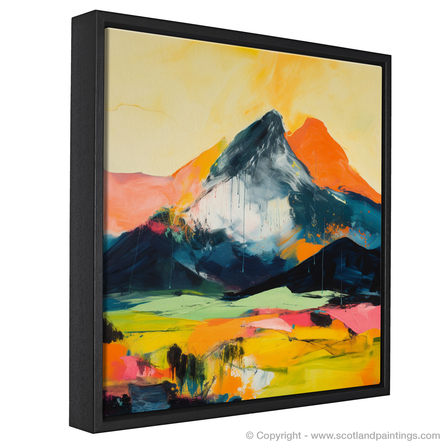 Painting and Art Print of Beinn Dòrain entitled "Abstract Symphony of Beinn Dòrain".