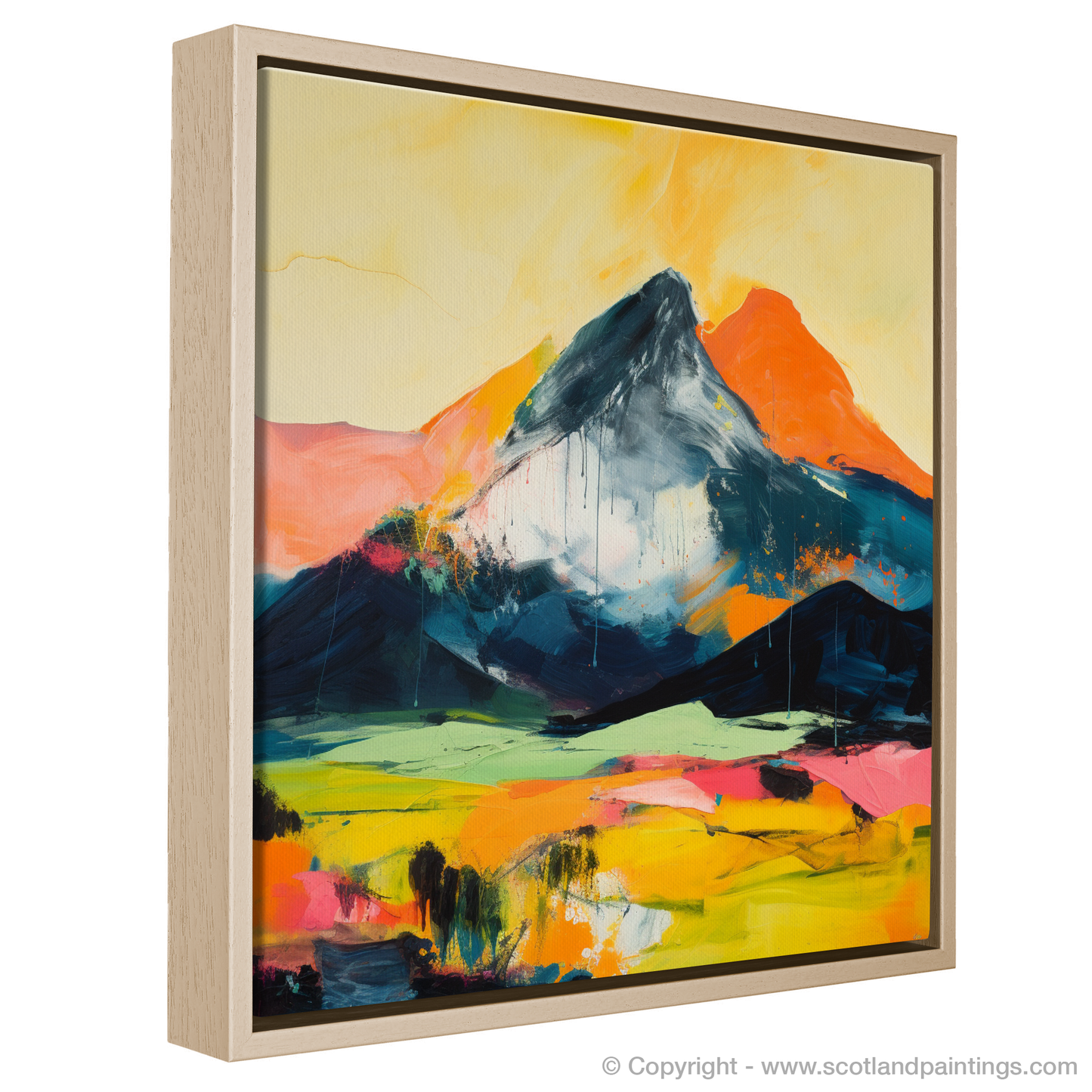 Painting and Art Print of Beinn Dòrain entitled "Abstract Symphony of Beinn Dòrain".