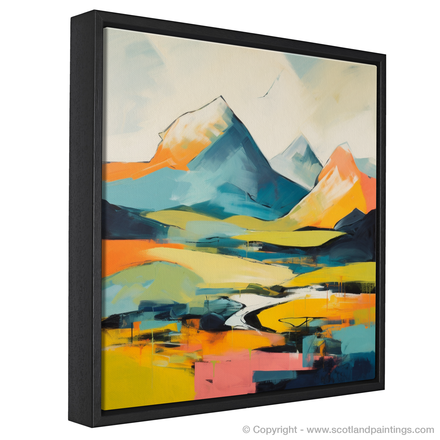 Painting and Art Print of Beinn Ìme entitled "Abstract Echoes of Beinn Ìme".