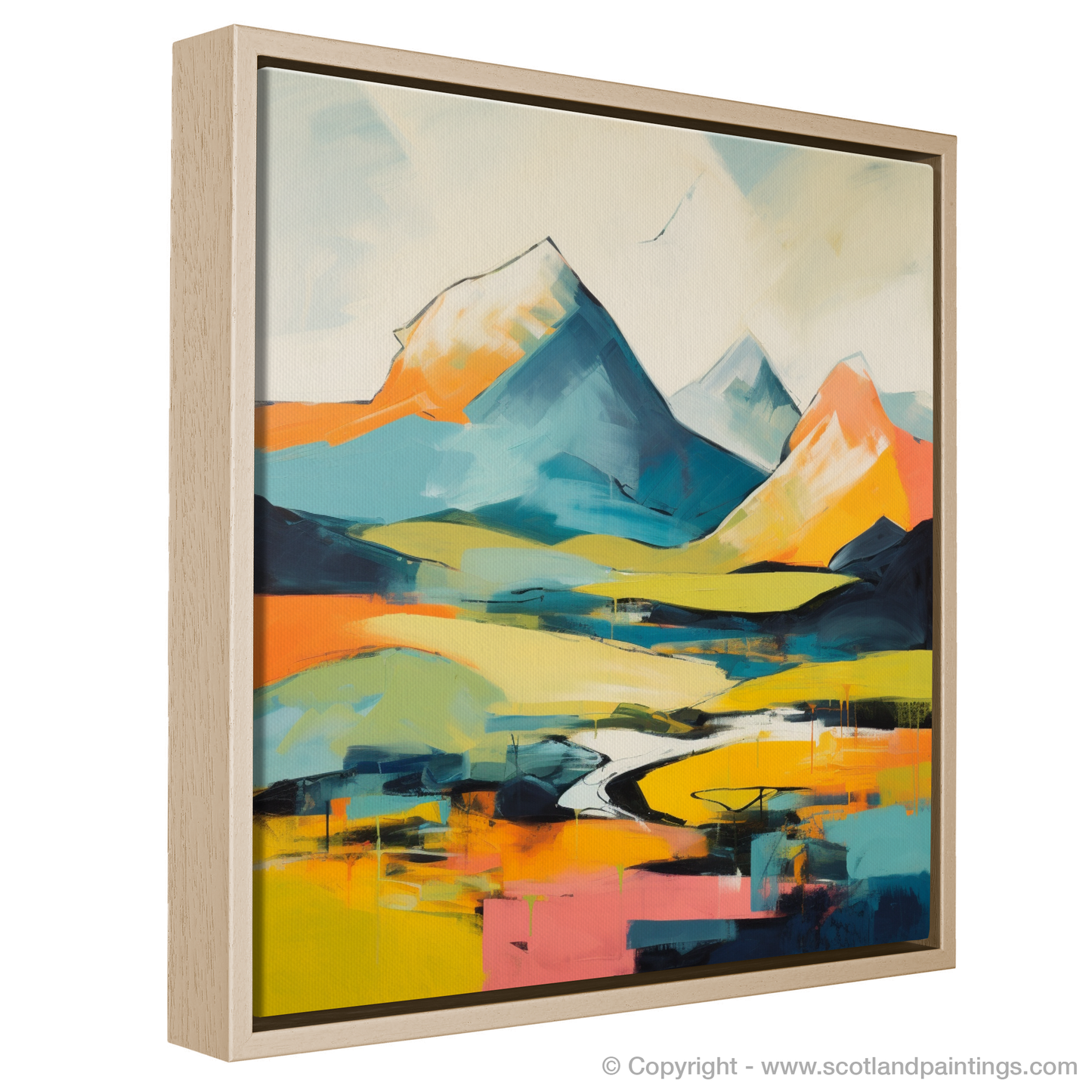 Painting and Art Print of Beinn Ìme entitled "Abstract Echoes of Beinn Ìme".