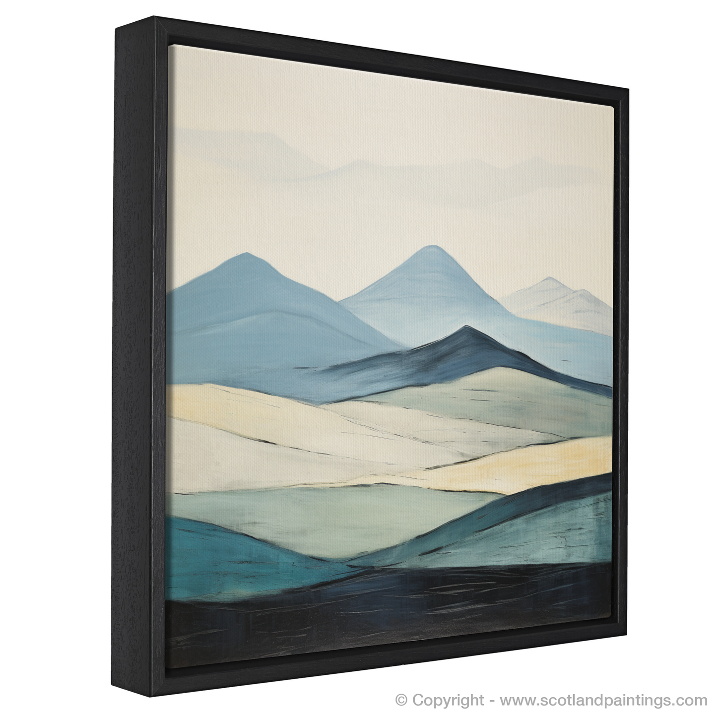 Painting and Art Print of Meall Corranaich entitled "Meall Corranaich in Abstract Tones: A Scottish Munro Reimagined".