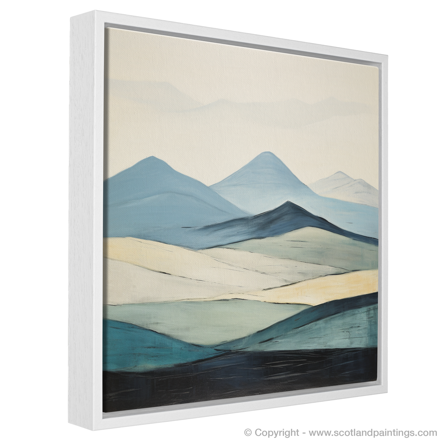 Painting and Art Print of Meall Corranaich entitled "Meall Corranaich in Abstract Tones: A Scottish Munro Reimagined".