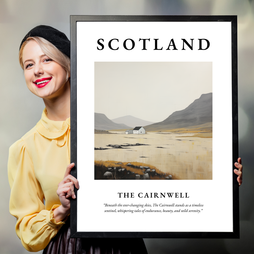 Person holding a poster of The Cairnwell