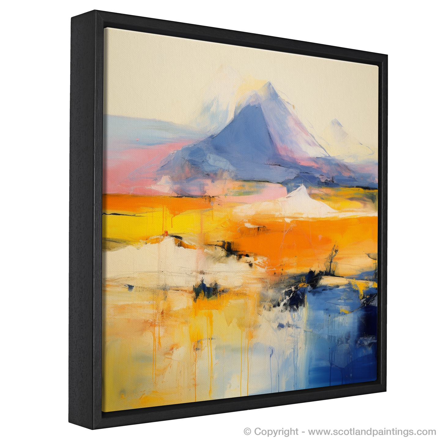 Painting and Art Print of Meall Garbh (Càrn Mairg) entitled "Abstract Highland Majesty: Meall Garbh Unveiled".