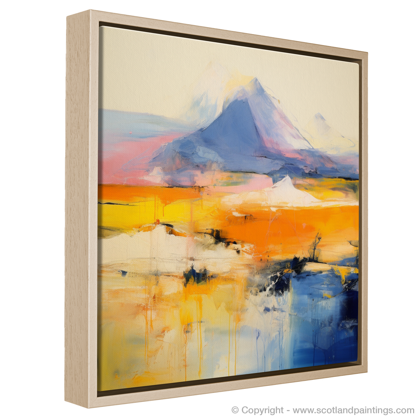 Painting and Art Print of Meall Garbh (Càrn Mairg) entitled "Abstract Highland Majesty: Meall Garbh Unveiled".