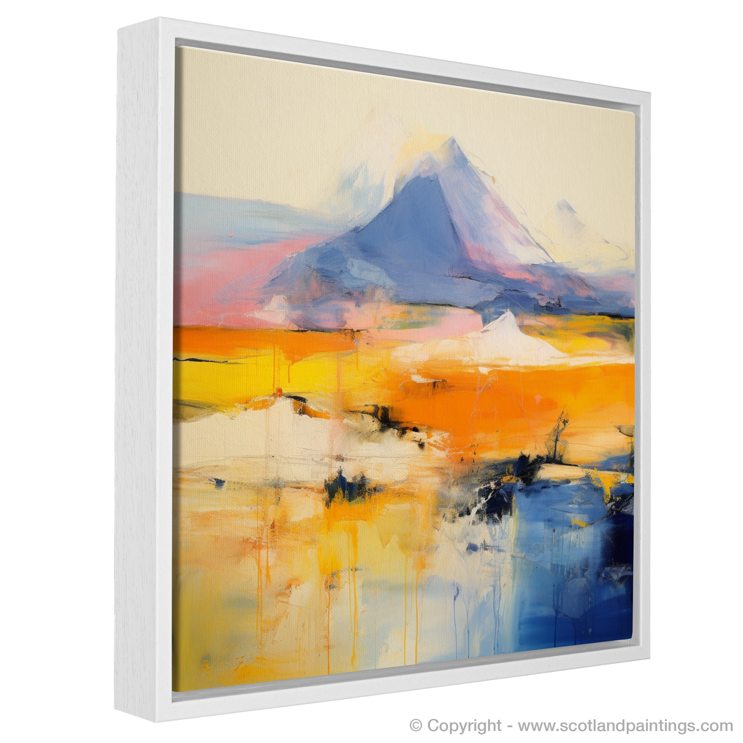 Painting and Art Print of Meall Garbh (Càrn Mairg) entitled "Abstract Highland Majesty: Meall Garbh Unveiled".