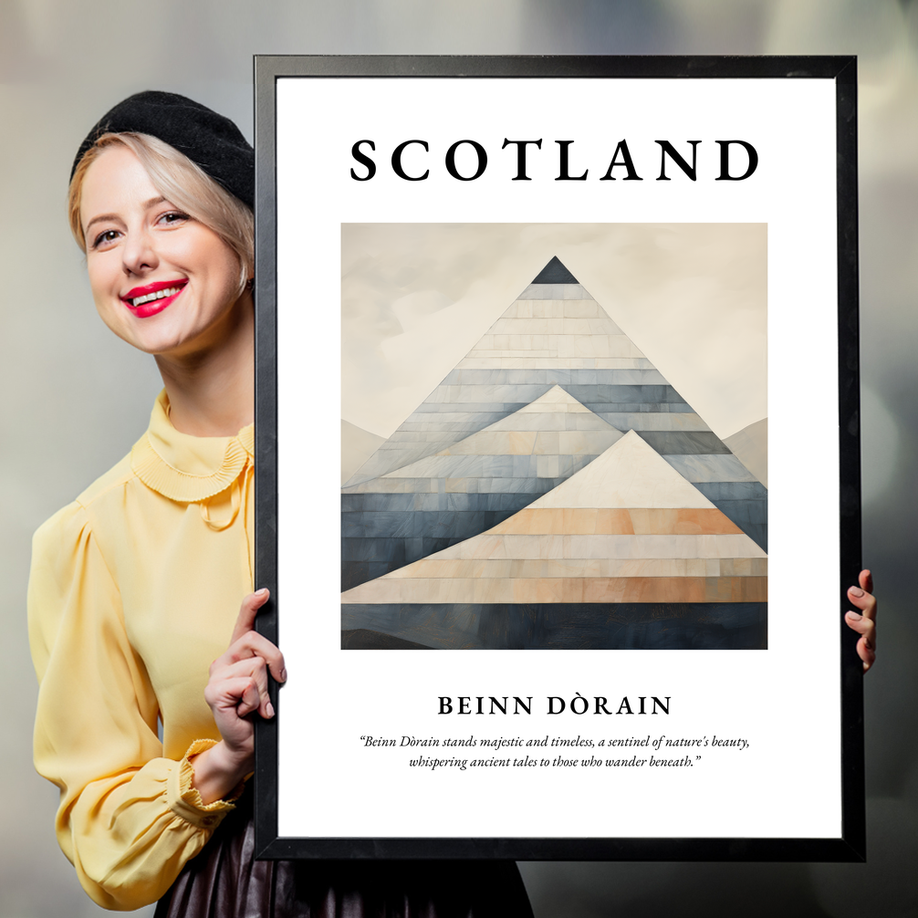 Person holding a poster of Beinn Dòrain