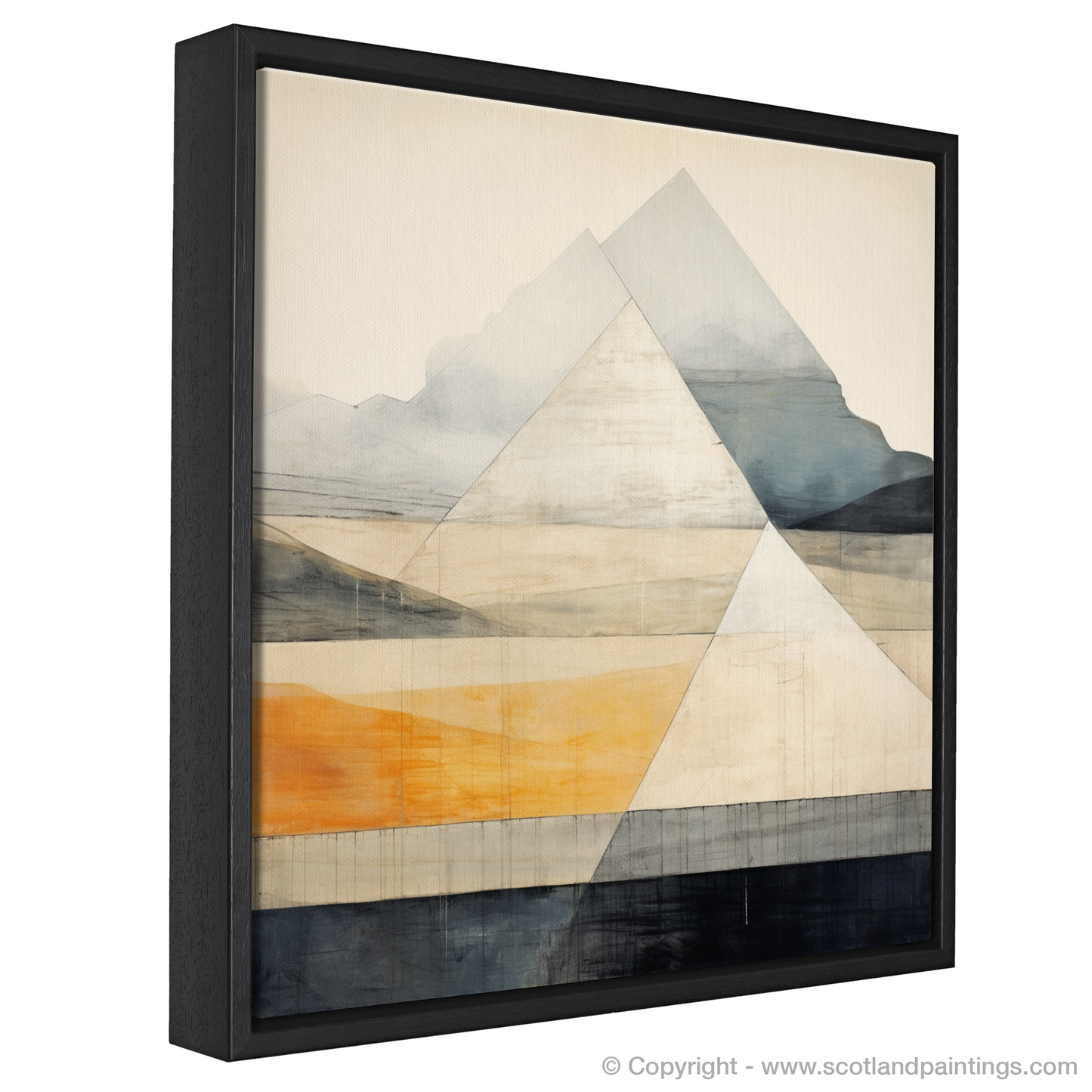 Painting and Art Print of Beinn Dòrain entitled "Abstract Highland Geometries: A Beinn Dòrain Tribute".