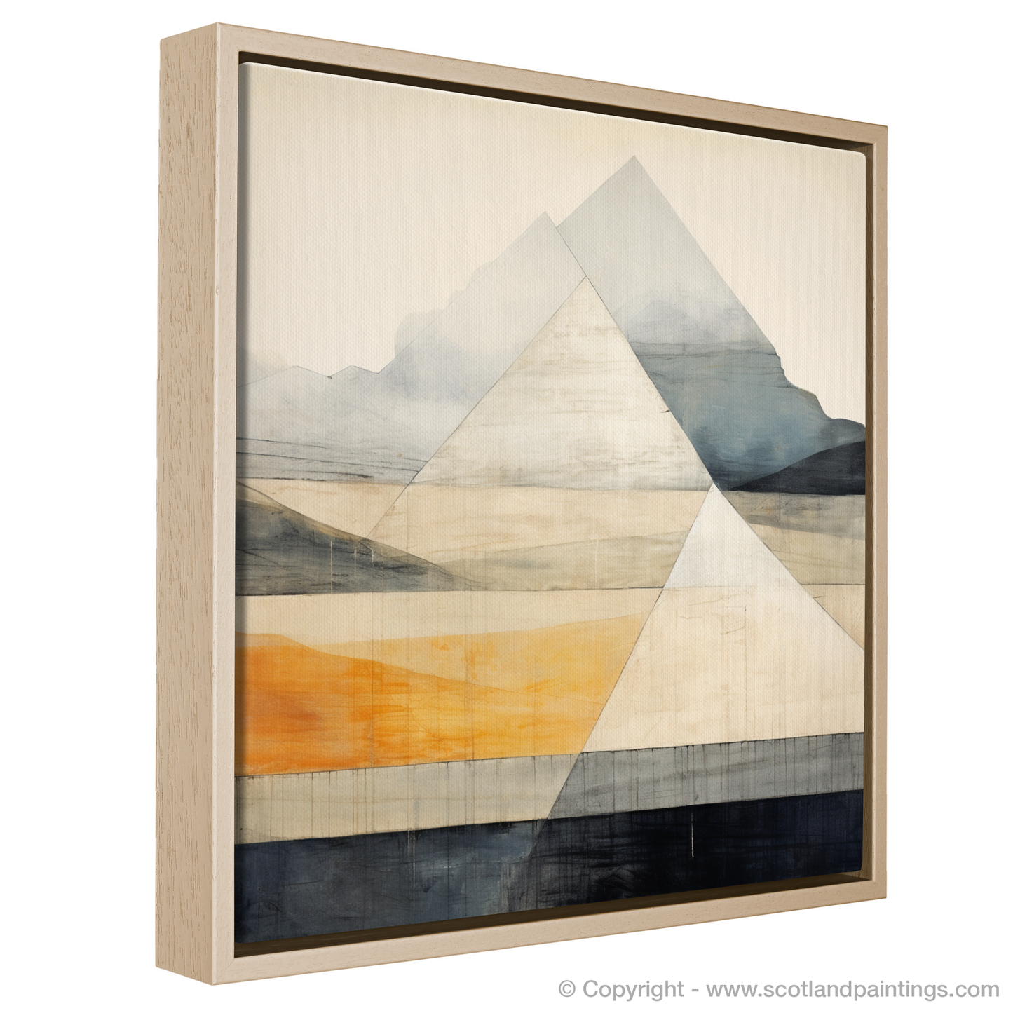 Painting and Art Print of Beinn Dòrain entitled "Abstract Highland Geometries: A Beinn Dòrain Tribute".