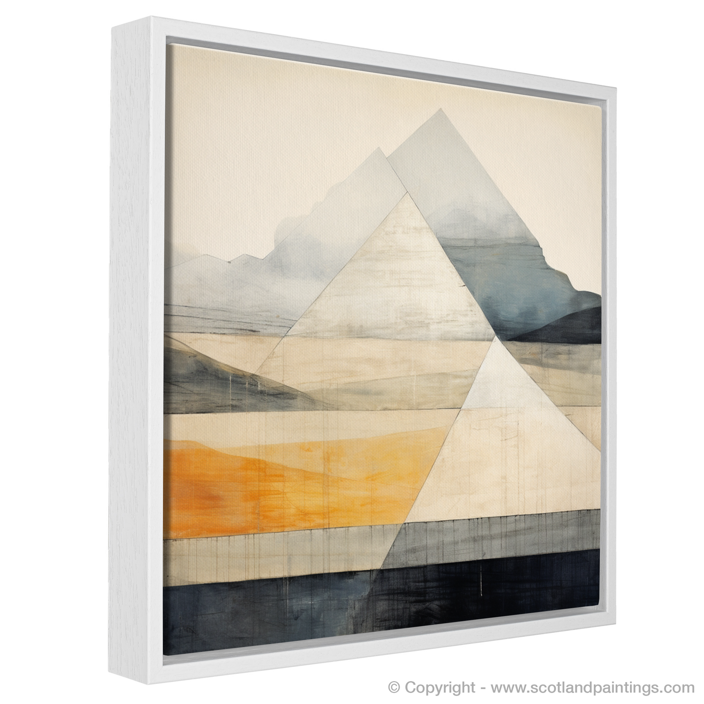 Painting and Art Print of Beinn Dòrain entitled "Abstract Highland Geometries: A Beinn Dòrain Tribute".