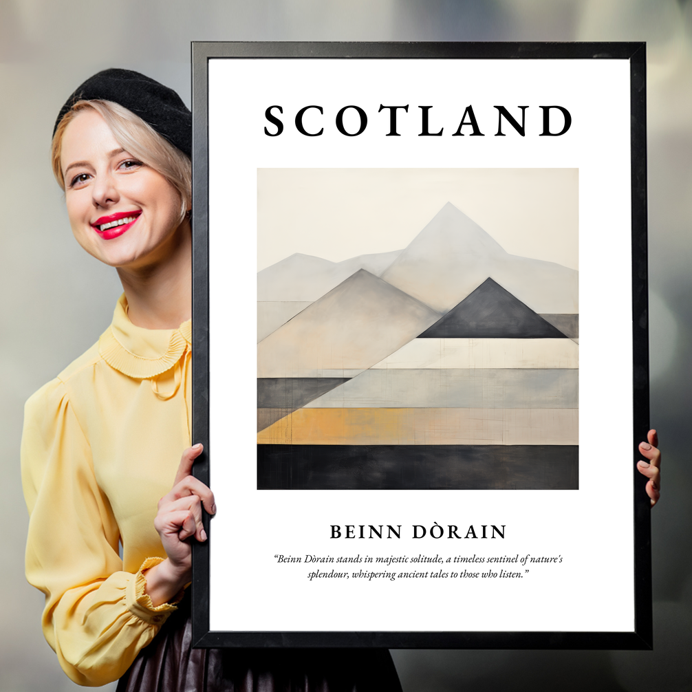 Person holding a poster of Beinn Dòrain