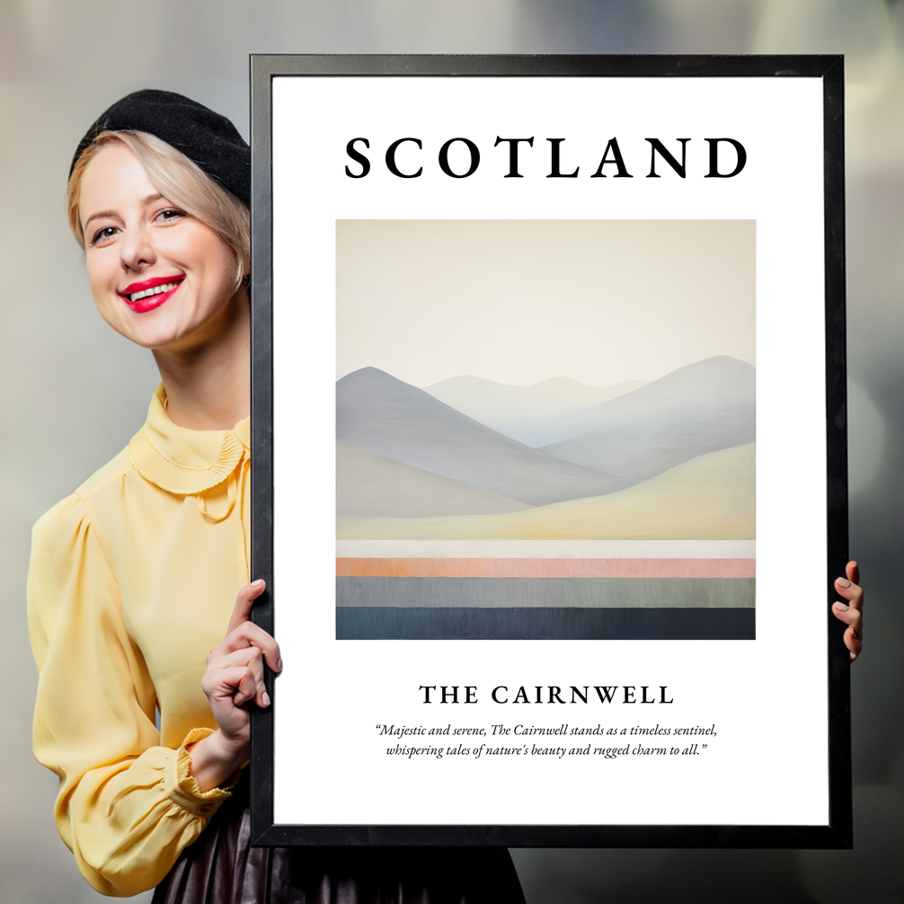 Person holding a poster of The Cairnwell