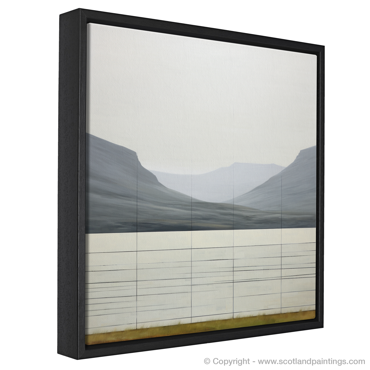 Painting and Art Print of The Cairnwell entitled "Misty Cairnwell: Abstract Homage to Highland Serenity".