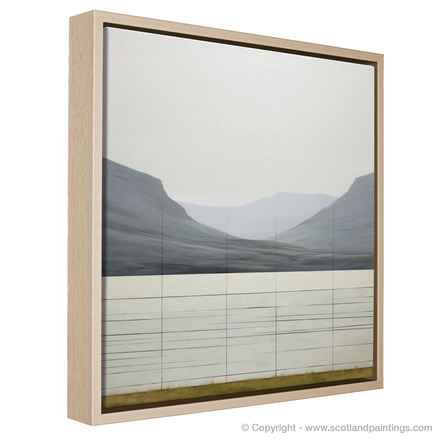 Painting and Art Print of The Cairnwell entitled "Misty Cairnwell: Abstract Homage to Highland Serenity".