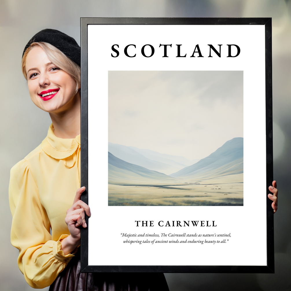 Person holding a poster of The Cairnwell