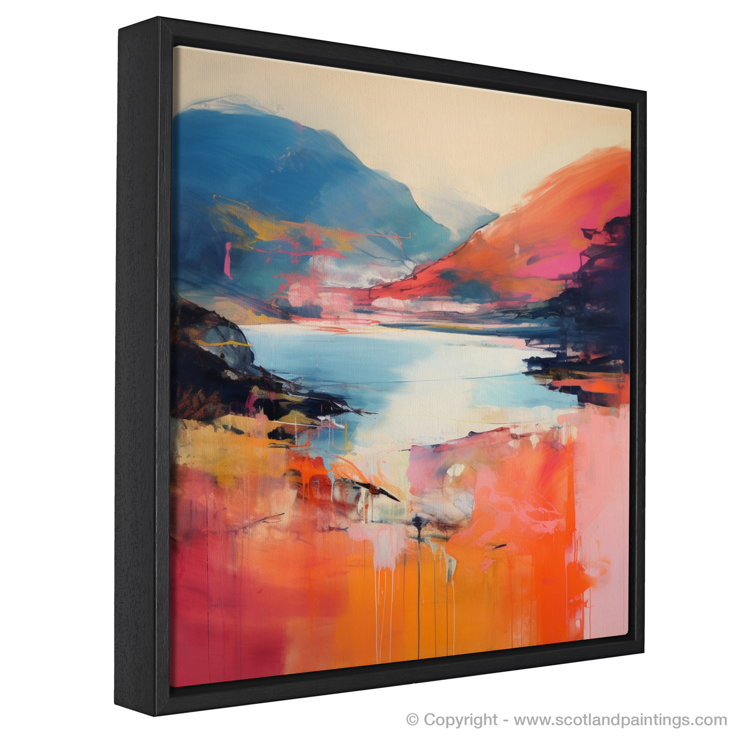 Painting and Art Print of Ben Vorlich (Loch Earn) entitled "Abstract Serenity of Ben Vorlich".