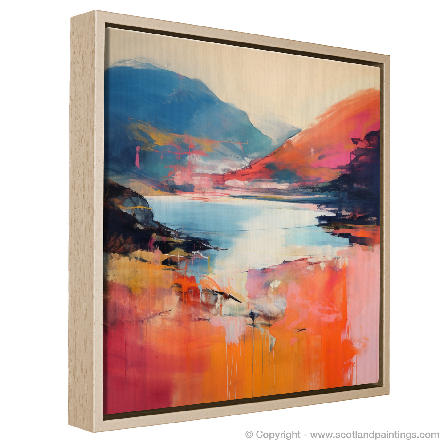 Painting and Art Print of Ben Vorlich (Loch Earn) entitled "Abstract Serenity of Ben Vorlich".