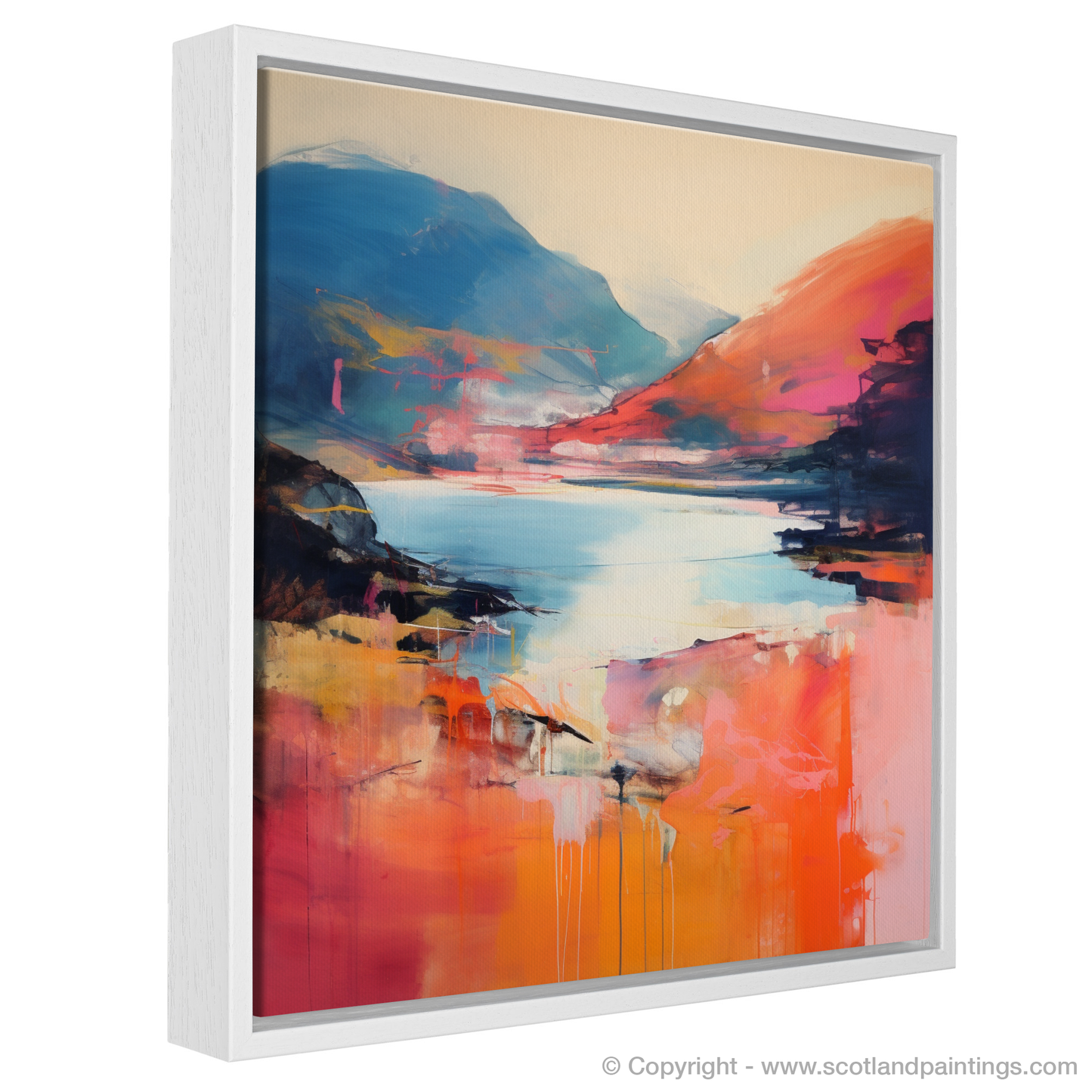 Painting and Art Print of Ben Vorlich (Loch Earn) entitled "Abstract Serenity of Ben Vorlich".