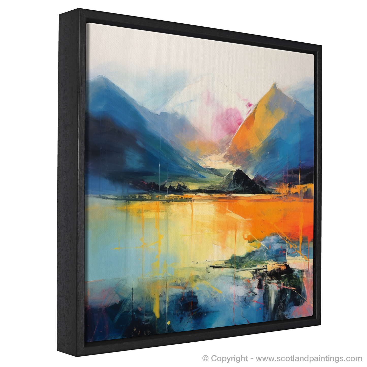 Painting and Art Print of Ben Vorlich (Loch Earn) entitled "Abstract Echoes of Ben Vorlich".