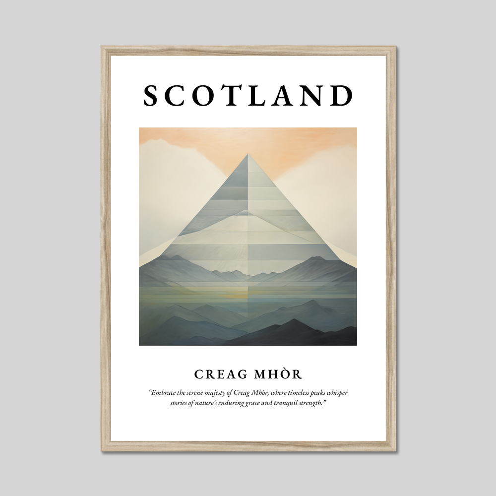 Poster in a natural frame with the word Scotland