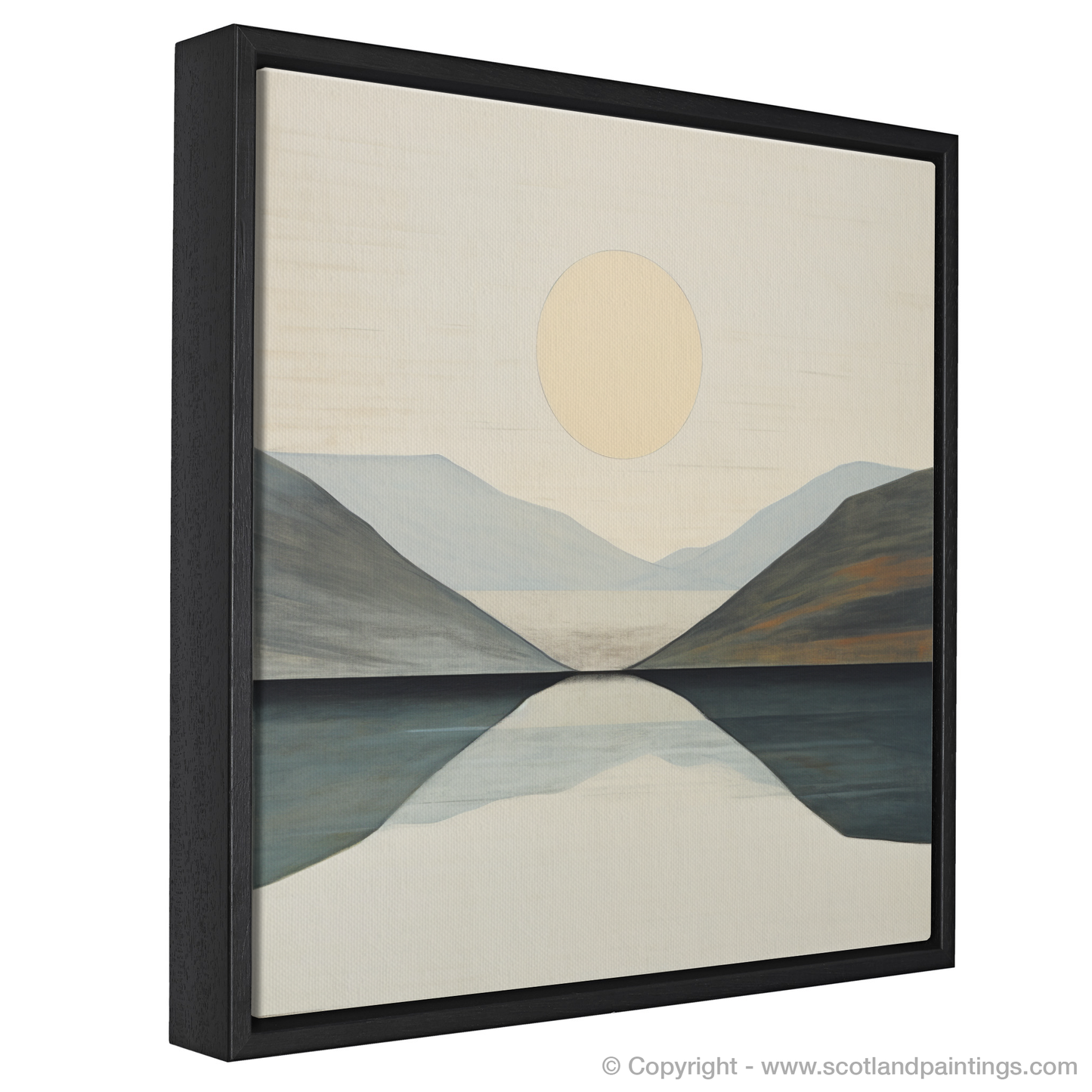 Painting and Art Print of Ben Vorlich (Loch Earn) entitled "Reflections of Ben Vorlich: An Abstract Interpretation".