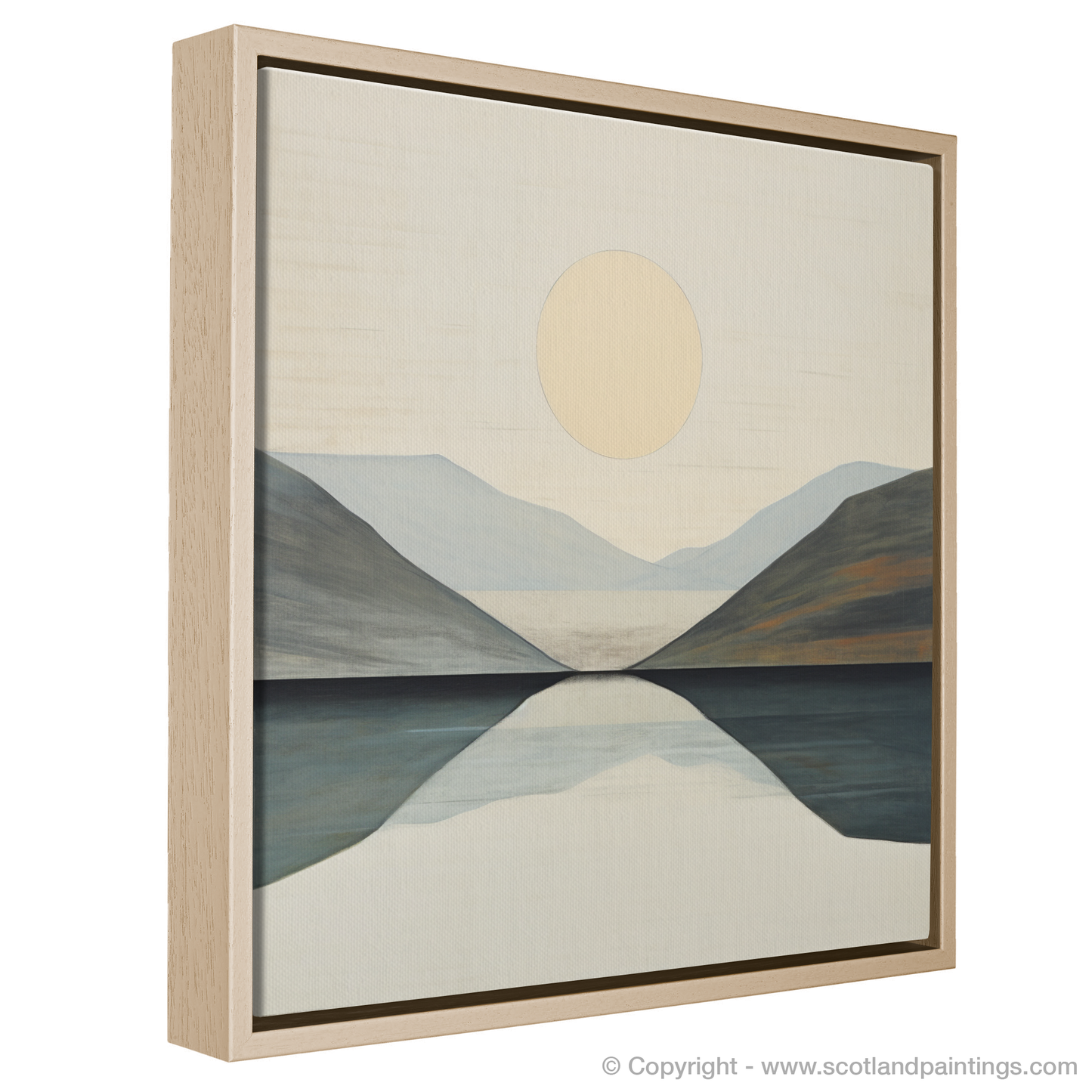 Painting and Art Print of Ben Vorlich (Loch Earn) entitled "Reflections of Ben Vorlich: An Abstract Interpretation".