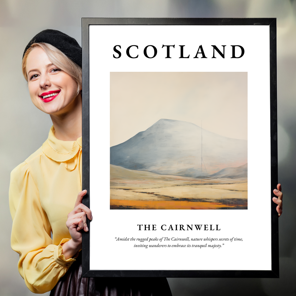 Person holding a poster of The Cairnwell