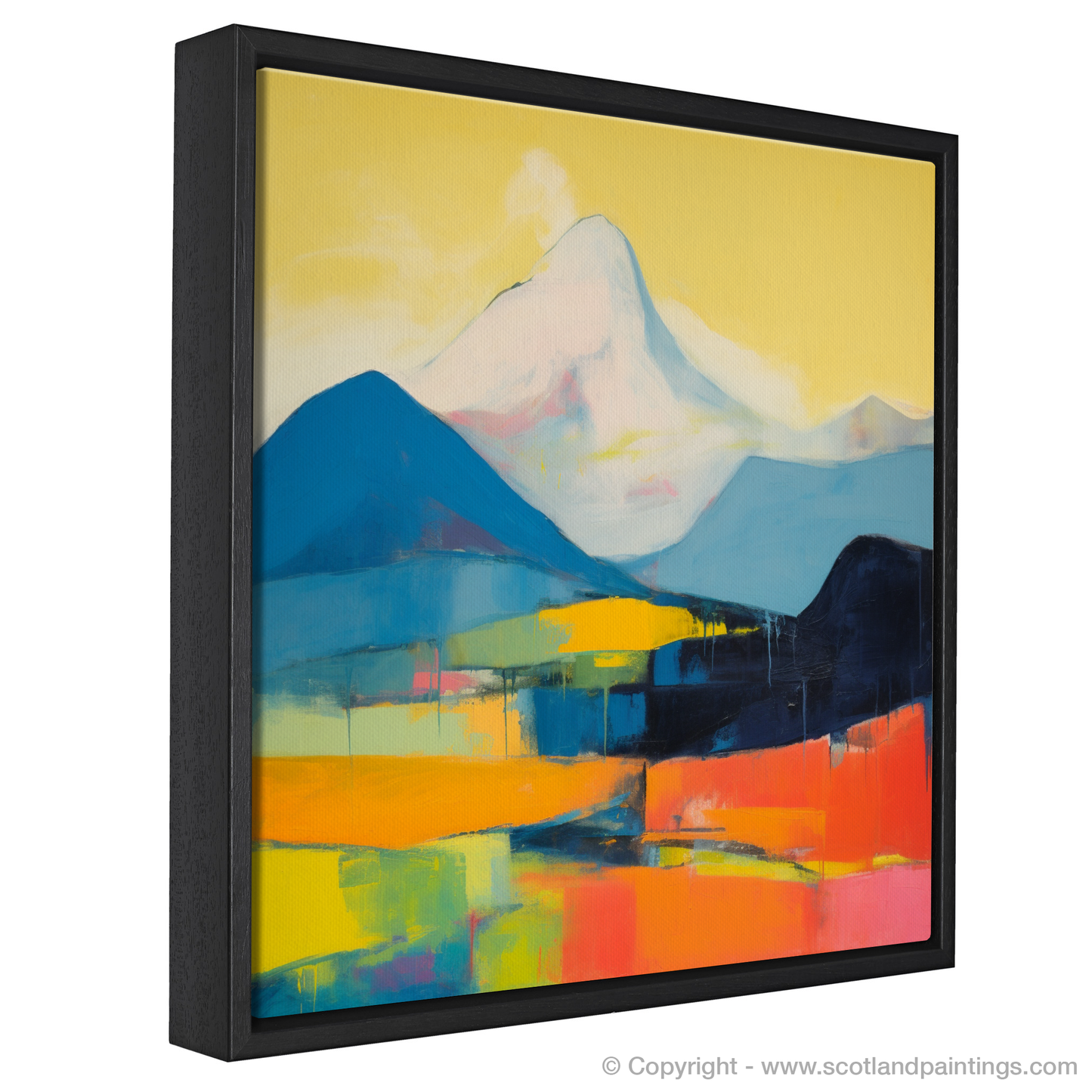 Painting and Art Print of Meall Garbh (Càrn Mairg) entitled "Abstract Highland Symphony: Meall Garbh Unveiled".