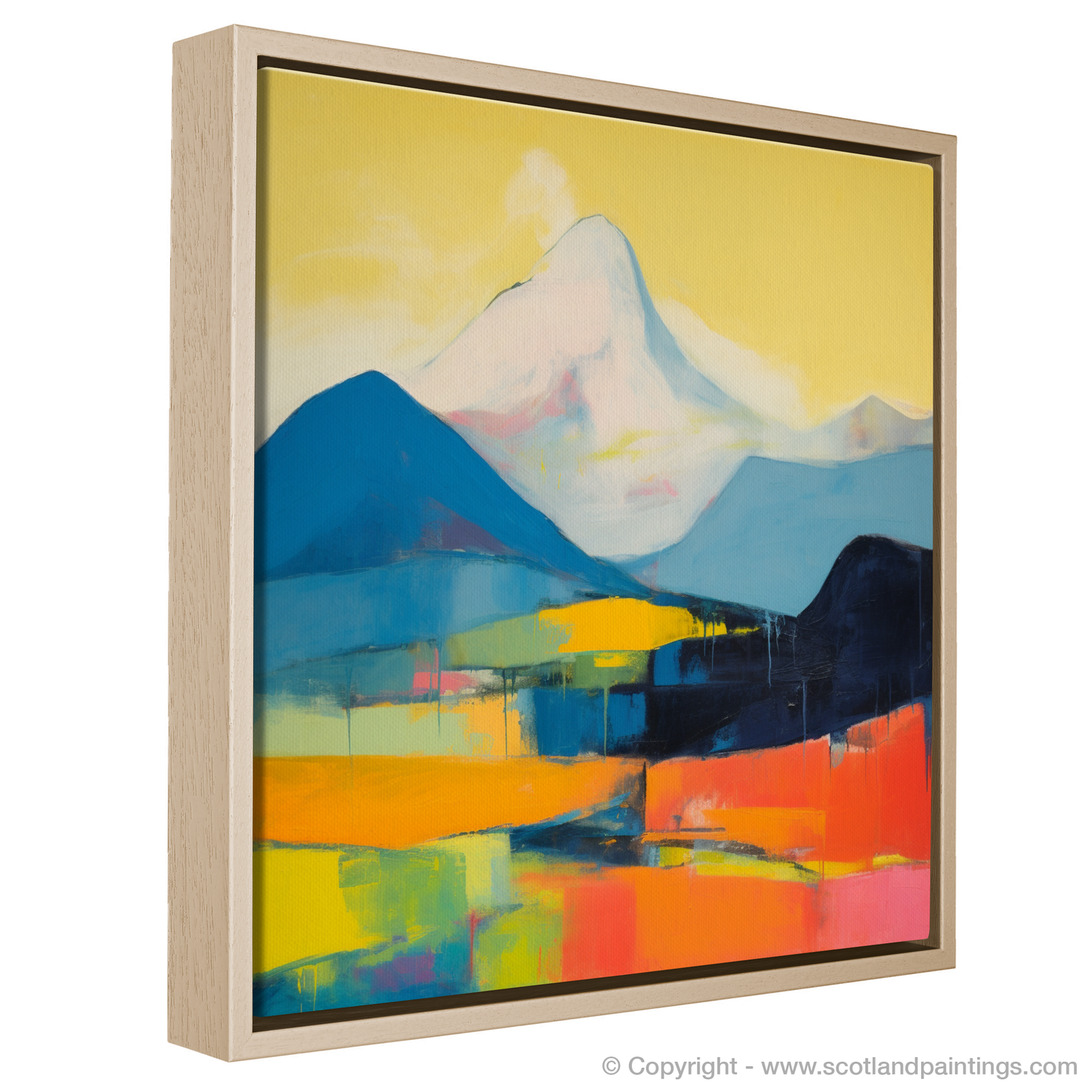 Painting and Art Print of Meall Garbh (Càrn Mairg) entitled "Abstract Highland Symphony: Meall Garbh Unveiled".