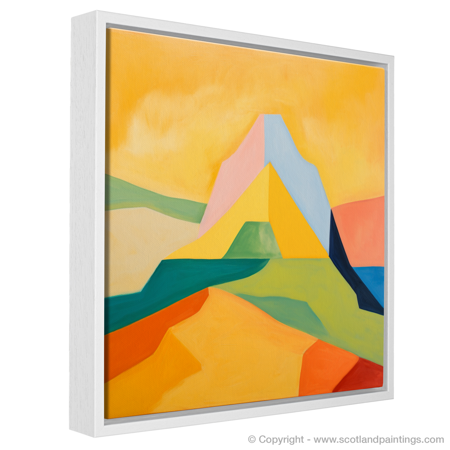 Painting and Art Print of Mount Keen entitled "Abstract Dawn over Mount Keen".