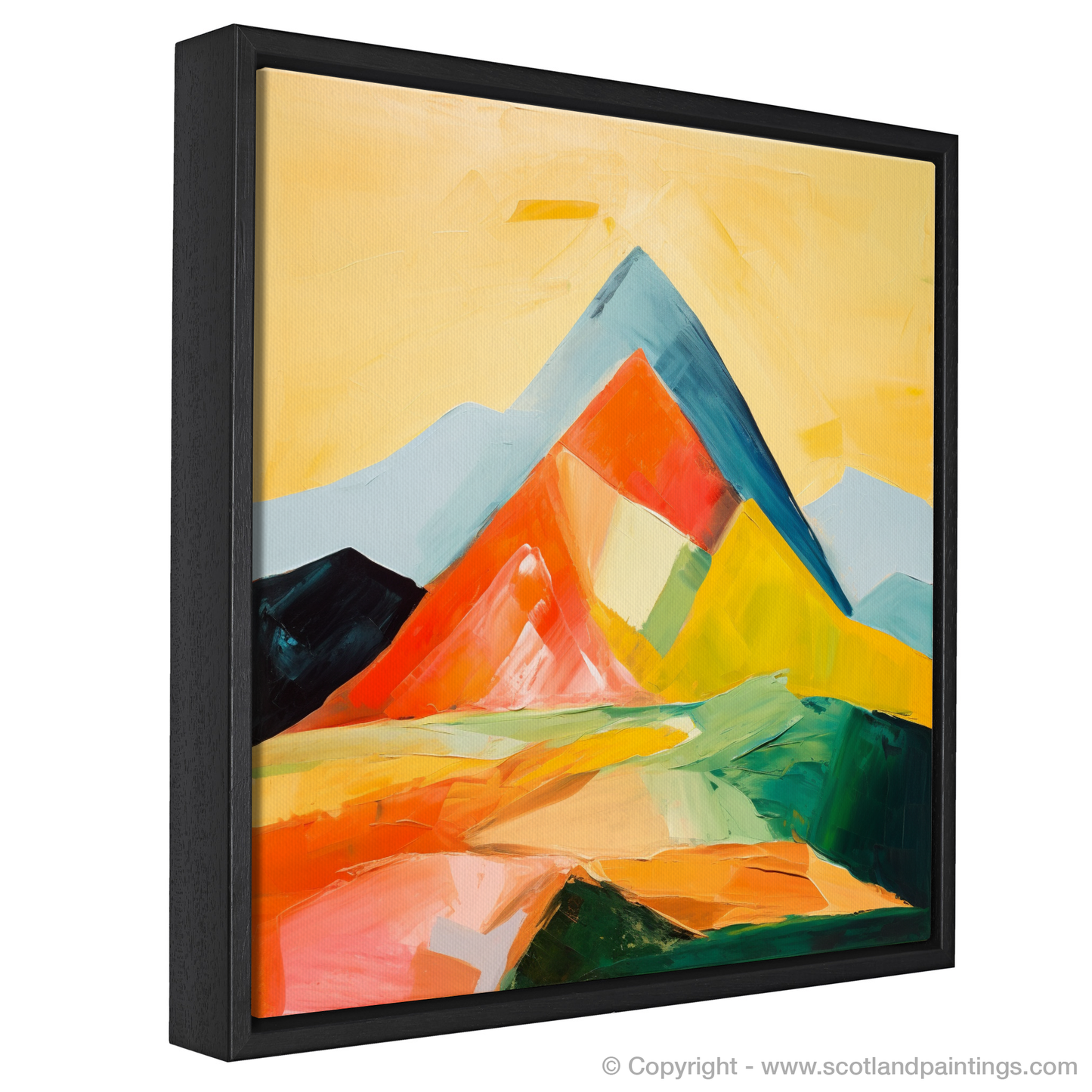 Painting and Art Print of Mount Keen entitled "Abstract Highland Majesty: A Mount Keen Inspiration".