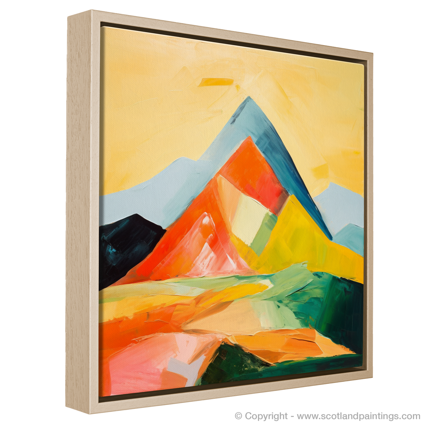 Painting and Art Print of Mount Keen entitled "Abstract Highland Majesty: A Mount Keen Inspiration".