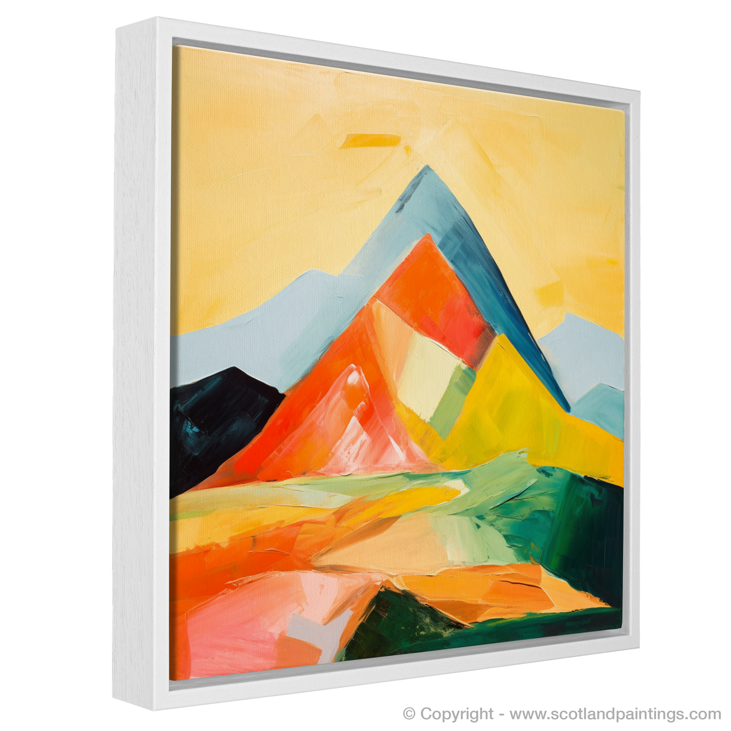 Painting and Art Print of Mount Keen entitled "Abstract Highland Majesty: A Mount Keen Inspiration".