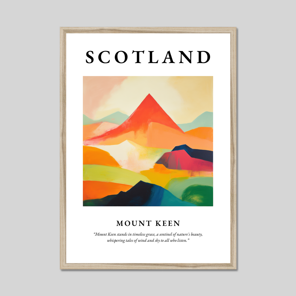 Poster in a natural frame with the word Scotland